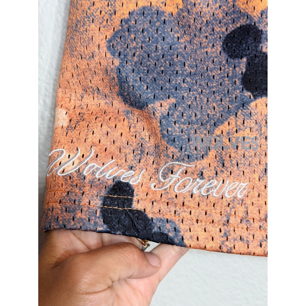 Darc Sport Wolves Forever Mesh Gym Shorts Orange Blue Camo Limited Edition Large - Picture 4 of 9